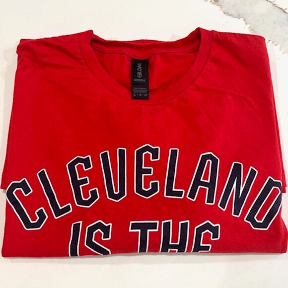 Cleveland Guardians "Cleveland Is The Reason" MLB Ilthy Softstyle T-Shirt New XL - Picture 3 of 6